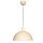 Suspension métal Ø 38 cm rond H : max. 120 cm Beige E27