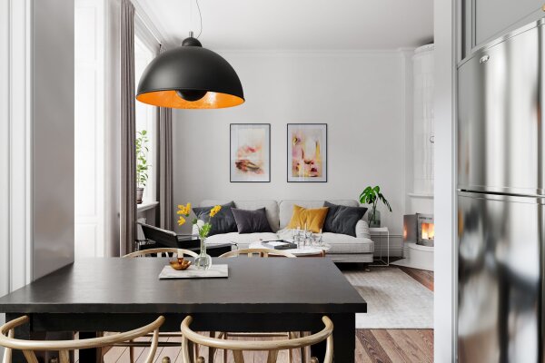 Lampe à suspendre en métal D : 53 cm H : max. 120 cm rond E27