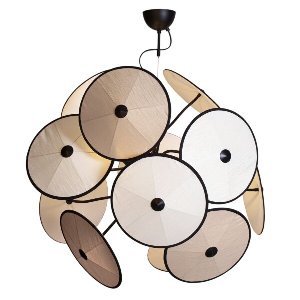 Suspension décorative métal tissu D : 83,5 cm 4x E14
