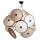 Suspension décorative métal tissu D : 83,5 cm 4x E14