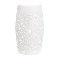 Lampe de table blanc 26 cm de haut E27 métal GITTE