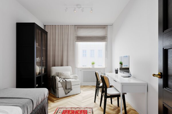 Spot Lampe Metall 83 cm lang Weiß matt GU10 4-flammig