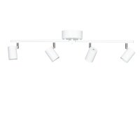 Spot Lampe Metall 83 cm lang Wei&szlig; matt GU10 4-flammig