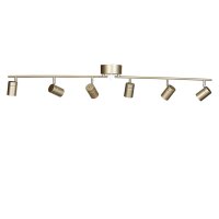 Strahler Metall GU10 verstellbar in Gold 124 cm lang Retro
