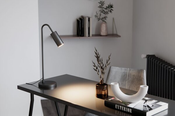 Schreibtischlampe Schwarz 51 cm hoch Metall GU10