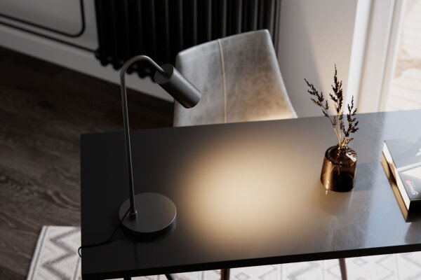 Schreibtischlampe Schwarz 51 cm hoch Metall GU10
