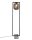 Lampadaire verre fumé métal pierre 150 cm design rétro E27
