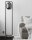 Lampadaire verre fumé métal pierre 150 cm design rétro E27