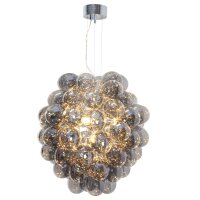 Hängeleuchte Rauchglas 64 cm breit 4-flammig E14