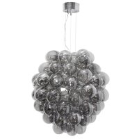 Hängeleuchte Rauchglas 64 cm breit 4-flammig E14