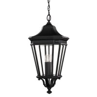 Lampe à suspendre noire Alu Verre réglable...