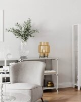 Lampe de table verre fumé métal 37 cm E27...
