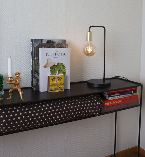 Tischlampe Glas Weiß matt 40 cm E27 Kabelschalter