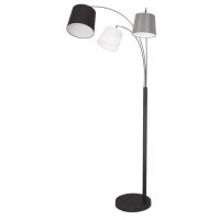 Stehleuchte gebogen 175 cm hoch Stoff Metall E14 verstellbar