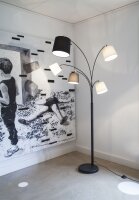 Bodenleuchte groß 200 cm 5-flammig E14 verstellbar