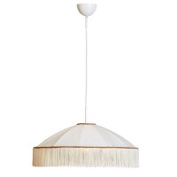Suspension Blanc Or Ø 60 cm Abat-jour tissu...