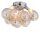 Deckenlampe Metall Rauchglas 30 cm breit 3-flammig G9