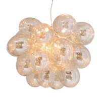 Lampe à suspendre verre fumé métal...