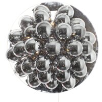 Applique avec fiche interrupteur verre fumé rond...