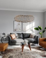 LED Hängeleuchte Draht L: 115 cm H: max. 120 cm Schwarz