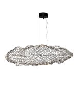 LED Suspension Métal Noir Largeur 76 cm Fil Abat-jour