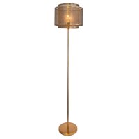Lampadaire métal 157 cm en laiton mat E27 rond
