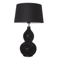 Lampe de table noire hauteur 56,5 cm E27 métal...