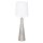 Lampe de table m&eacute;tal tissu 54 cm de haut Moderne E27 en argent blanc