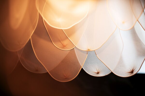 Lampe à suspendre tissu métal E27 80 cm large flexible nature