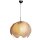 Lampe à suspendre tissu métal E27 80 cm large flexible nature