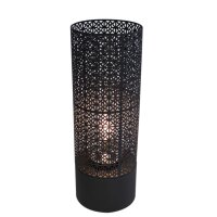 Bodenleuchte außen Metall E27 IP44 78 cm hoch Schwarz
