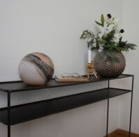 Lampe de table verre H : 20 cm Nature Marron...