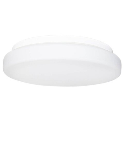 Plafonnier salle de bain IP44 Ø 40 cm Blanc Métal Verre E27