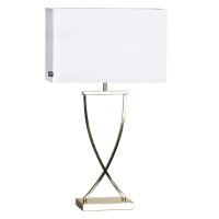 Lampe de table métal tissu 69 cm de haut en laiton...