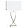 Lampe de table m&eacute;tal tissu 69 cm de haut en laiton blanc E27