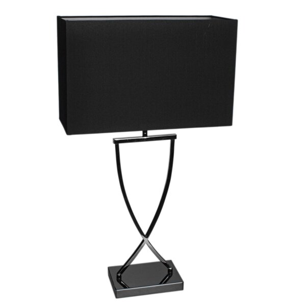 Nachttischlampe Metall Stoff E27 69 cm hoch Modern