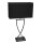 Nachttischlampe Metall Stoff E27 69 cm hoch Modern