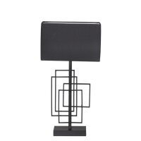 Lampe de table Noir Métal Tissu 52 cm E27 Moderne