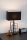 Tischlampe Schwarz Metall Stoff 52 cm E27 Modern
