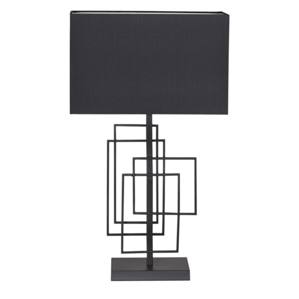 Nachttischlampe Metall Stoff 69 cm Schwarz E27 Modern