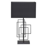 Nachttischlampe Metall Stoff 69 cm Schwarz E27 Modern