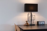 Nachttischlampe Metall Stoff 69 cm Schwarz E27 Modern