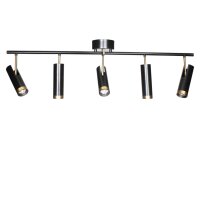 Spot de plafond noir or L : 110 cm 4-flamme GU10