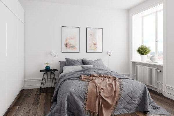 Applique murale avec câble Interrupteur blanc or GU10 orientable