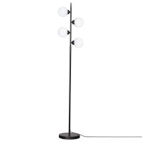 Stehlampe Wohnzimmer 160 cm Schwarz Weiß Metall...