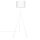 Lampadaire métal tissu 145 cm de haut Tripode blanc E27