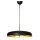 H&auml;ngeleuchte rund D: 50 cm Metall in Schwarz Gold G9