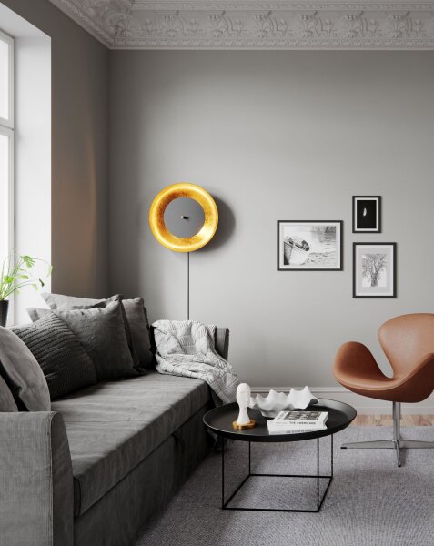 Applique murale ronde avec câble et fiche Ø 50 Ø 50 cm