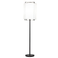 Lampadaire tissu métal E27 hauteur 150 cm noir blanc