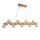 Suspension métal verre fumé 122 cm de long pour 24x G9